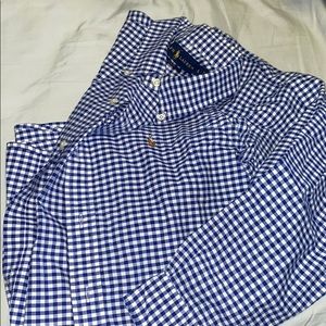 A polo plaid button down shirt
